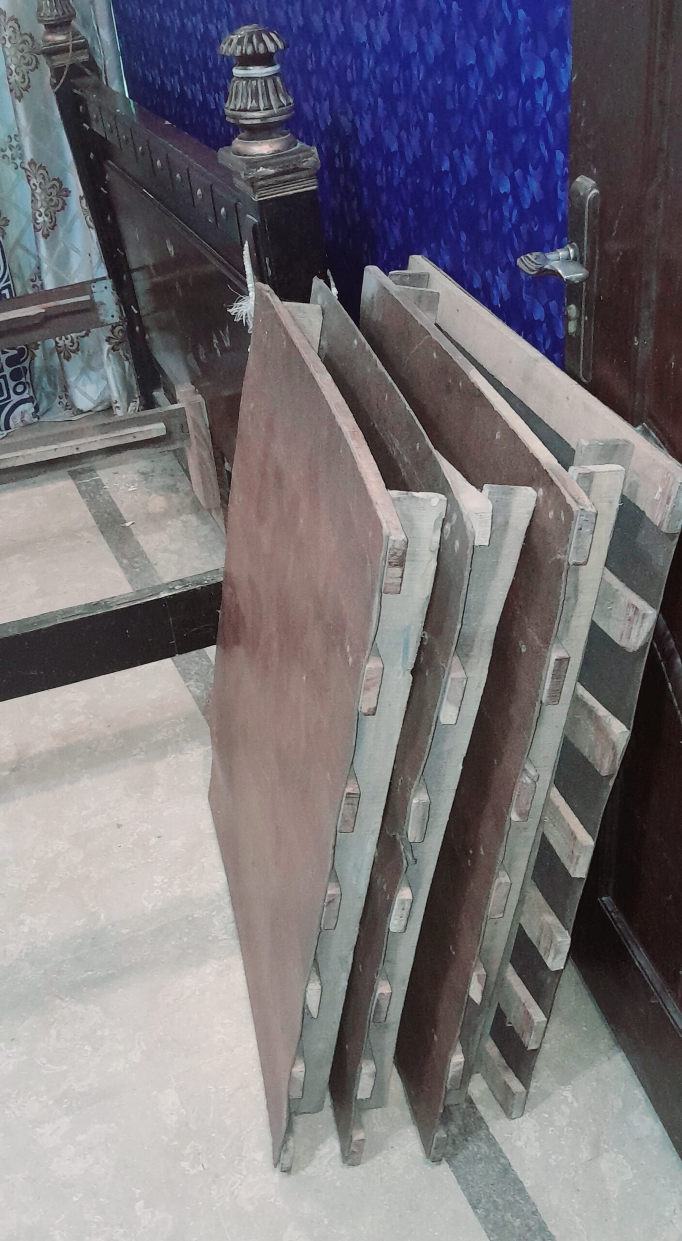 Wooden Double Bed without mattress.