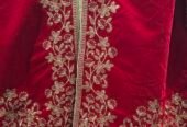 Maroon Velvet Double Shirt with Jamawar Pajama