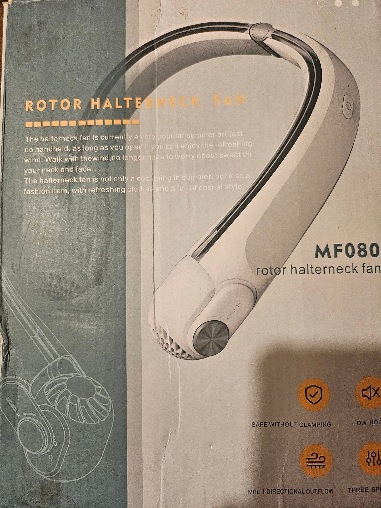 Neck cooling fan, it covers neck and face, very cool thing