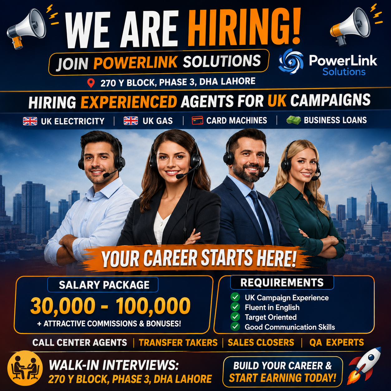 Hiring! Male & Female | UK Energy | 30K–100K | 03297530292