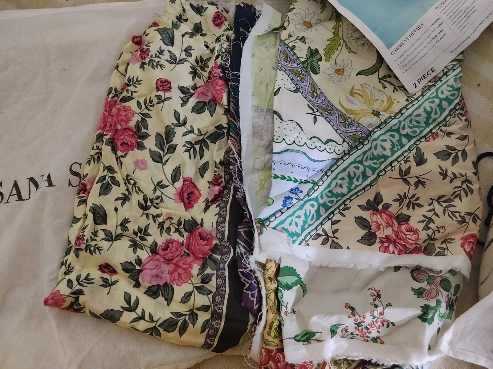 Original Sana Safinaz unstictched linen