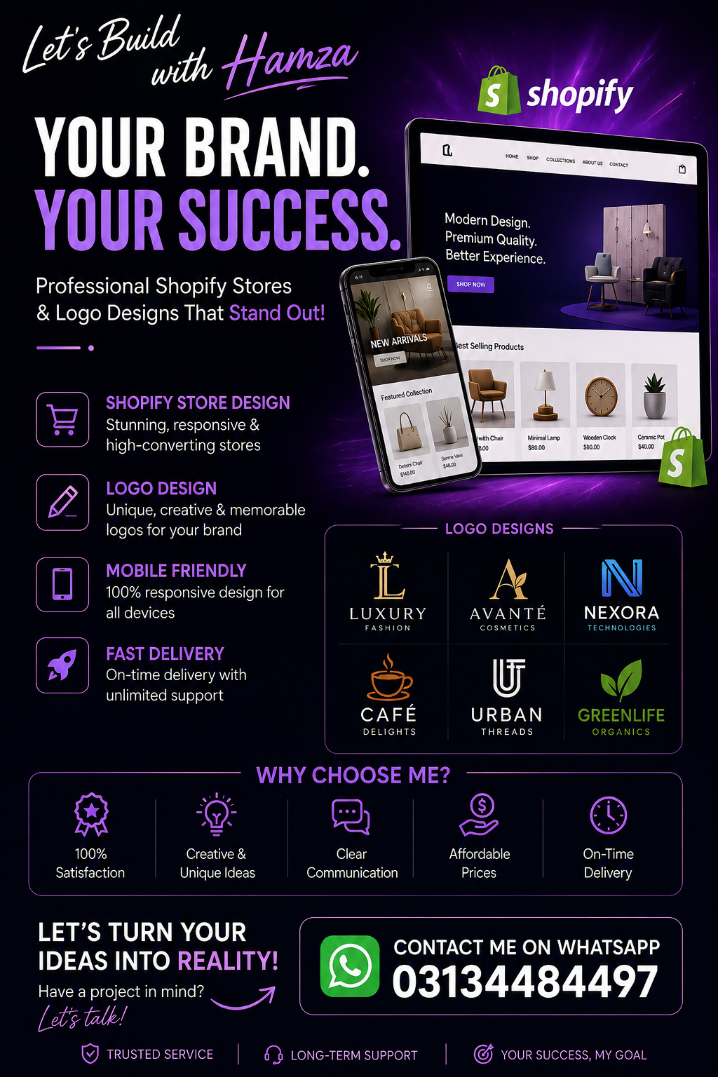 Shopify Store Developer and professional logo designer