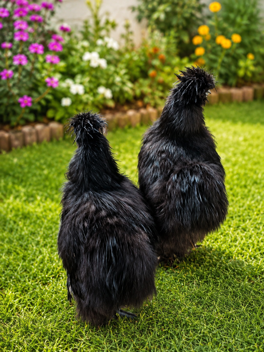 brahma hen and black silkie for sale