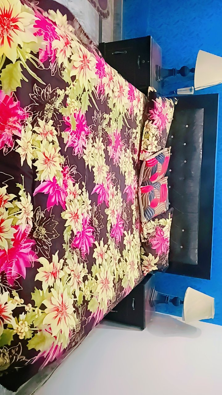 Bed with side tables