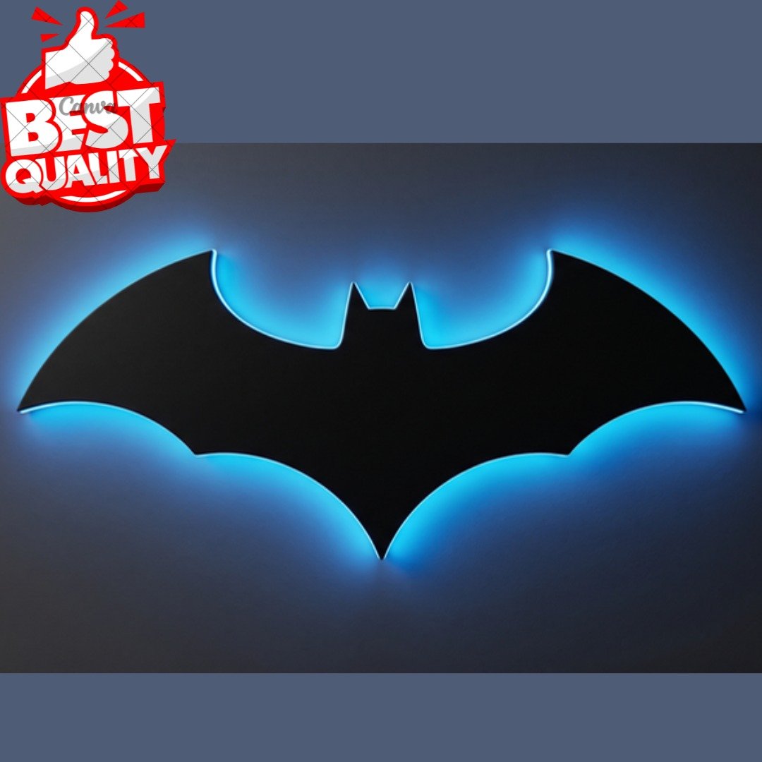 3D Batman LED Wall Art for Bedroom & Kids Room 2 colors