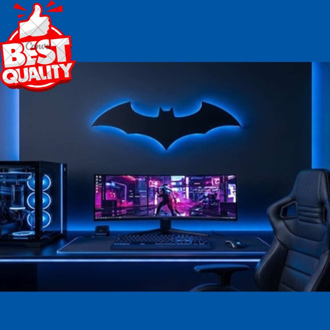 3D Batman LED Wall Art for Bedroom & Kids Room 2 colors