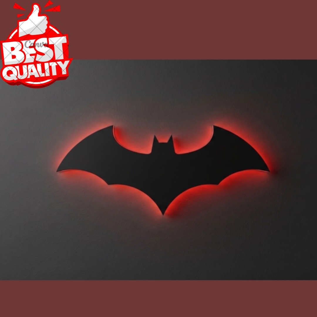 3D Batman LED Wall Art for Bedroom & Kids Room 2 colors