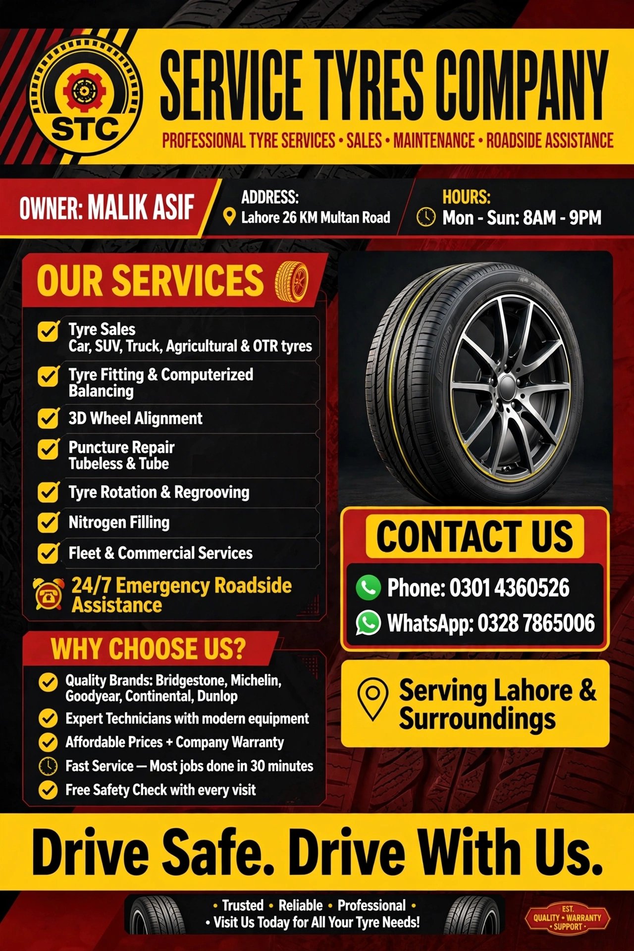 Service tyres company