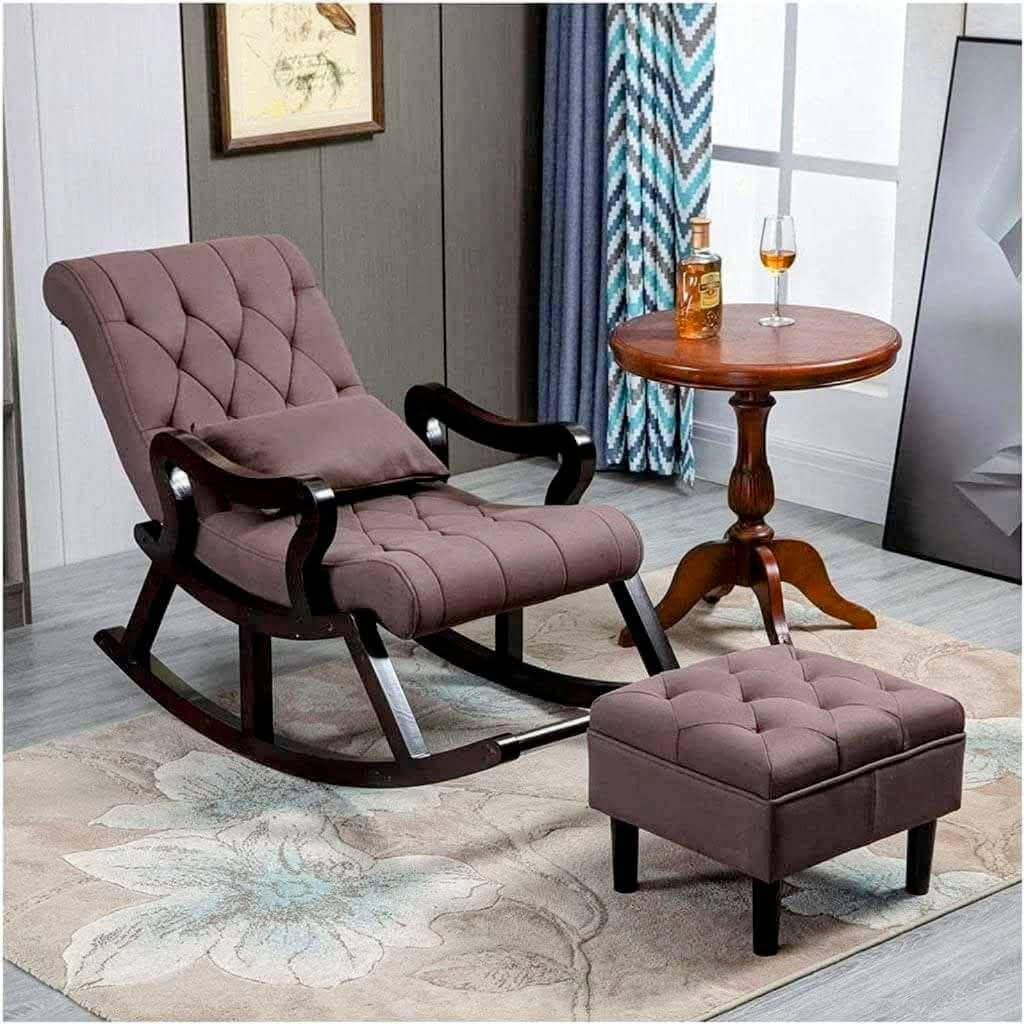 Comfortable Rocking Chair with Footrest / Relax Chair