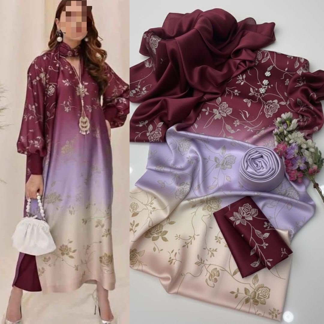 3pc Shamooz Silk Fabric
