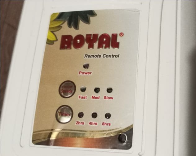 Royal bracket fan remote control