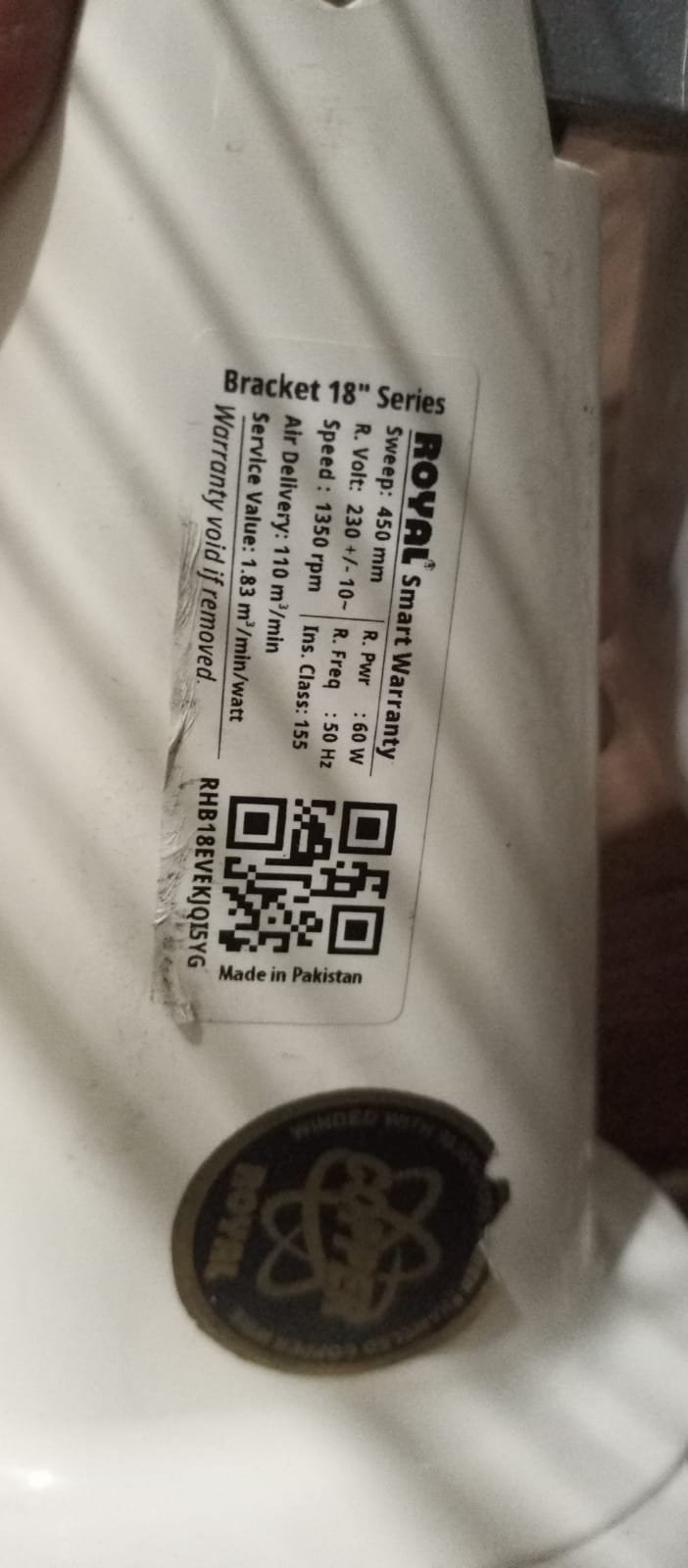 Royal bracket fan remote control