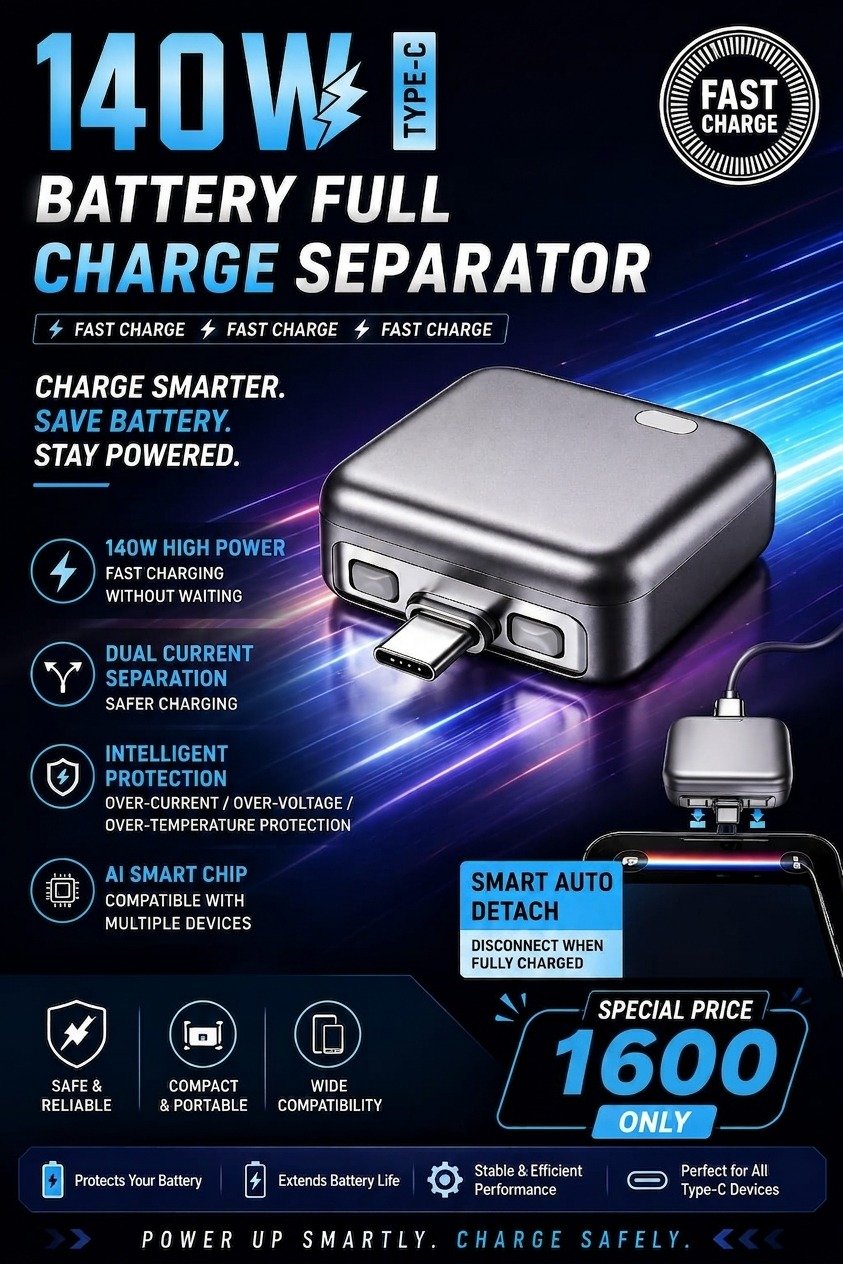 Auto cut adapter charger