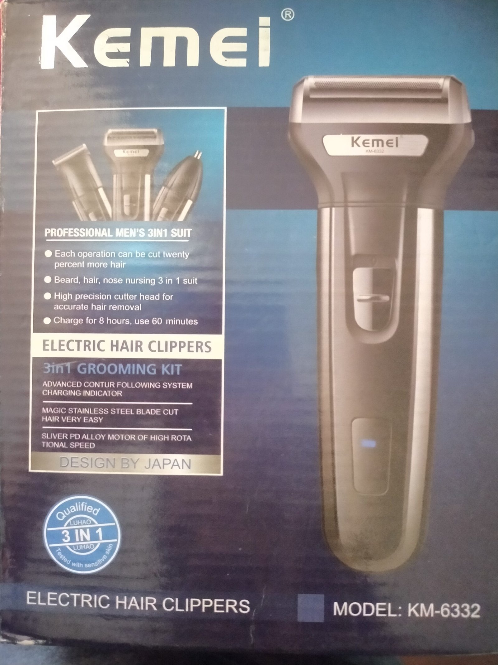KEMEI ELECTRIC HAIR CLIPPER MACHINE MODEL:KM6332