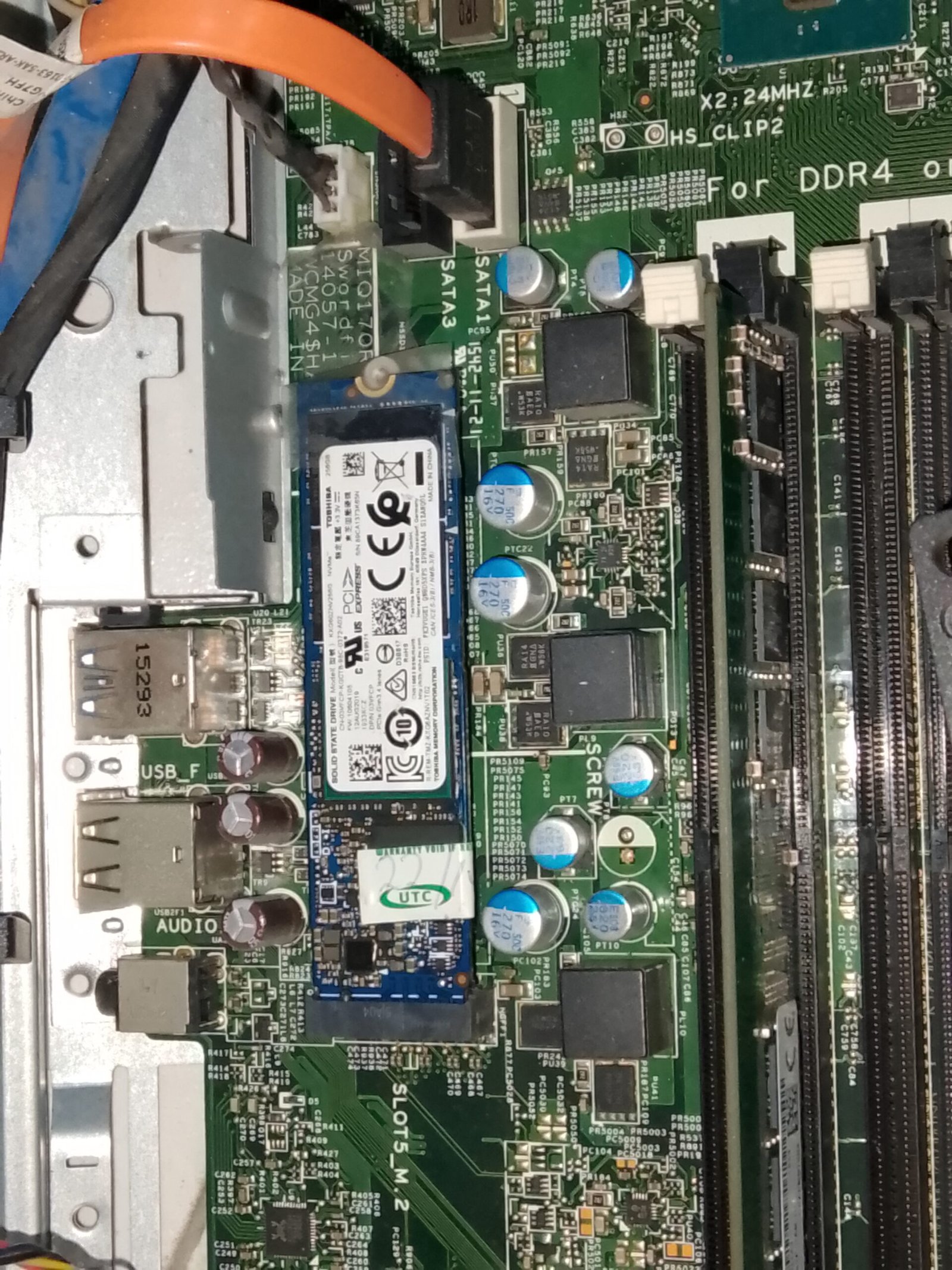 Toshiba 256 GB nvme 67% health