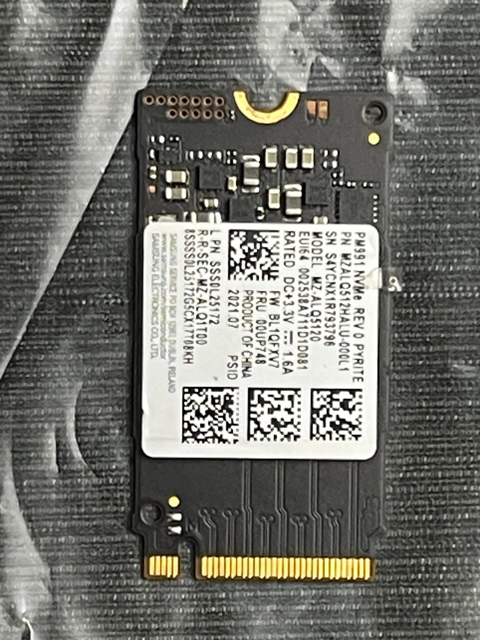 Samsung nvme 512Gb