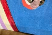 Abstract horse rainbow painting
