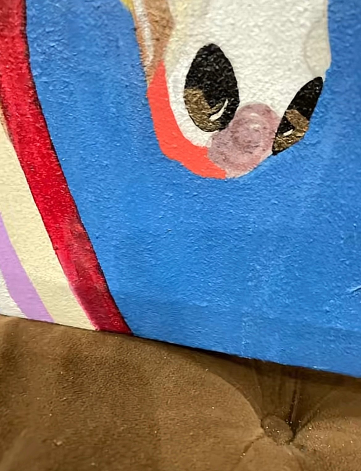Abstract horse rainbow painting