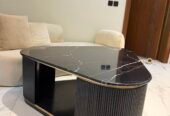 Real Marble Coffee Table | Barely Used | Black Gold