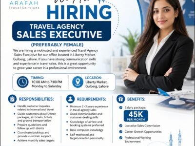 Job-Ad-Travel-Agency-Sales-Executive