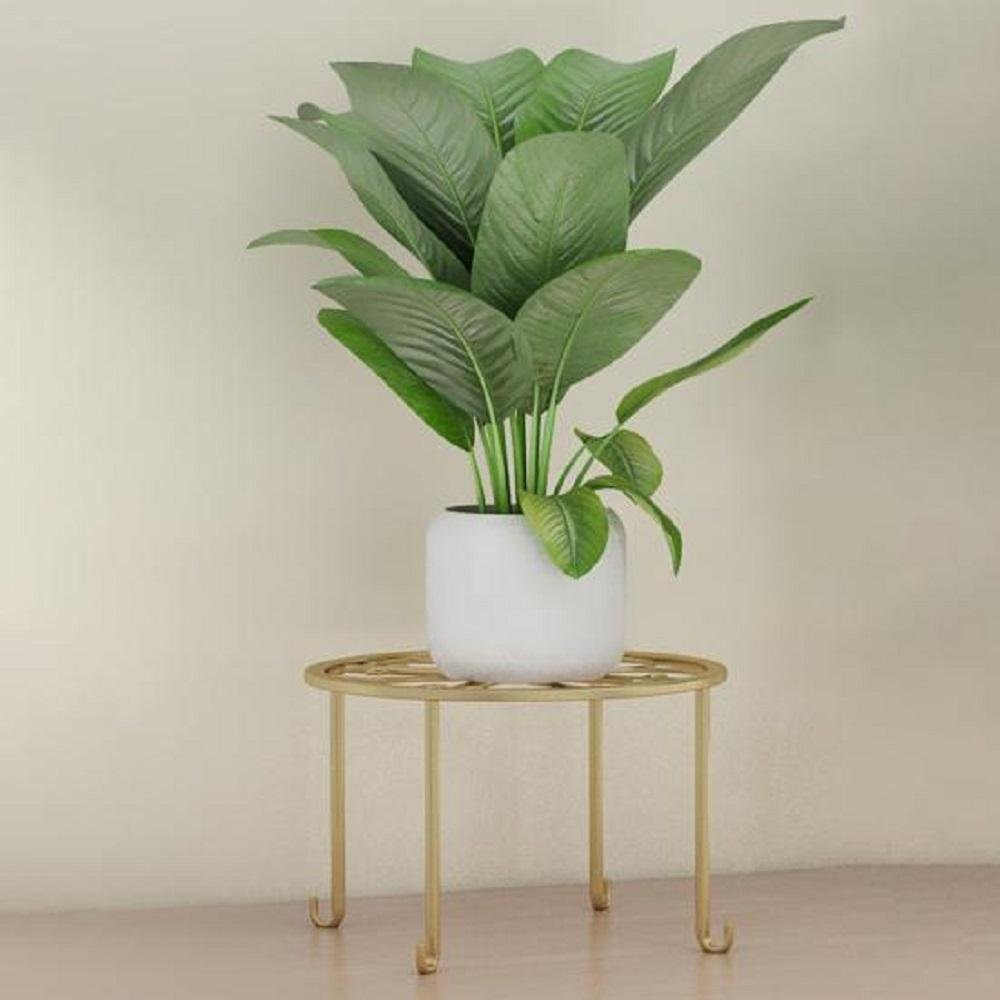 Modern Iron Plant Stand Black Golden Indoor Outdoor