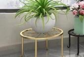 Modern Iron Plant Stand Black Golden Indoor Outdoor
