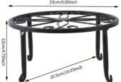 Modern Iron Plant Stand Black Golden Indoor Outdoor