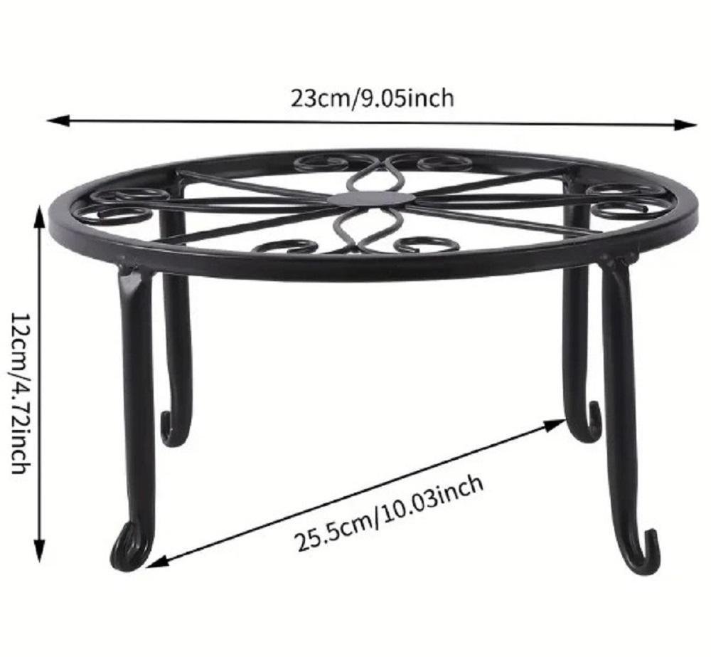Modern Iron Plant Stand Black Golden Indoor Outdoor