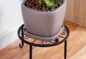 Modern Iron Plant Stand Black Golden Indoor Outdoor