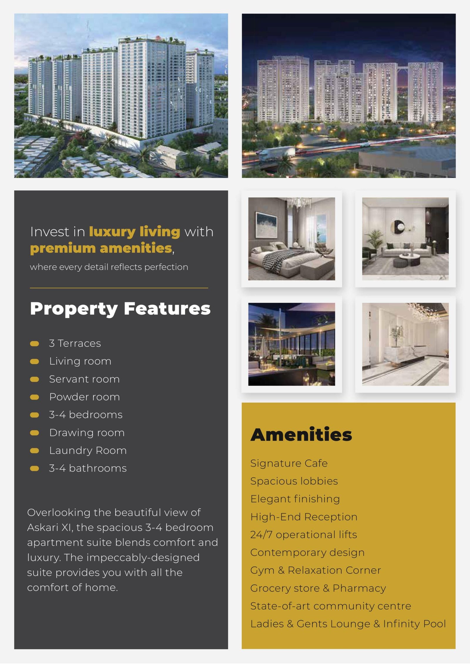 Pearl Towers by Hashoo Group: 3 Bed Luxury Apartments