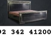 Bed without side tables and mattress
