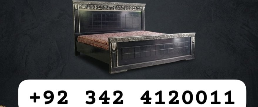 Bed without side tables and mattress