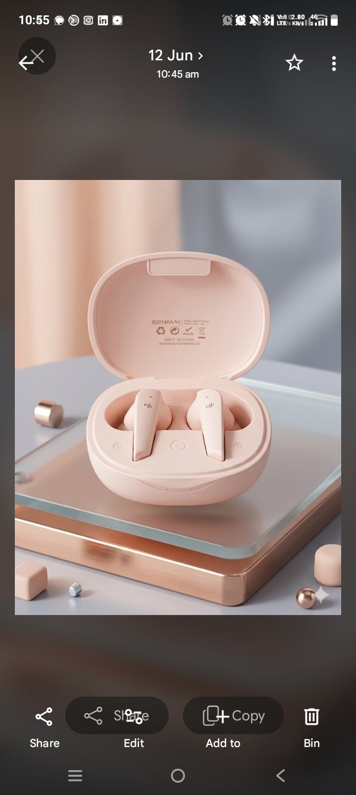 Wireless Earbuds – HD Sound & Long Battery (Pink)