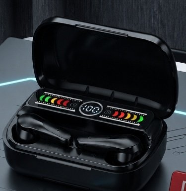 Digital Display Wireless Earbuds – Black
