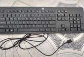 HP Slim Keyboard Dell Mouse Logitech Mouse Pad