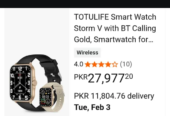 2 watches Totulife storm v and S9 ultra watch