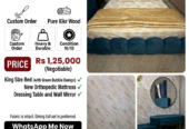King Size Bed | Bed  Orthopedic Mattress  Dressing Sofa