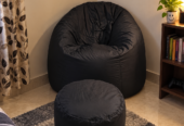 Elagant bean bag sofa with stool