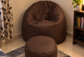 Elagant bean bag sofa with stool