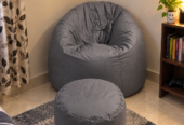 Elagant bean bag sofa with stool