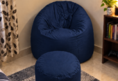 Elagant bean bag sofa with stool