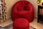 Elagant bean bag sofa with stool