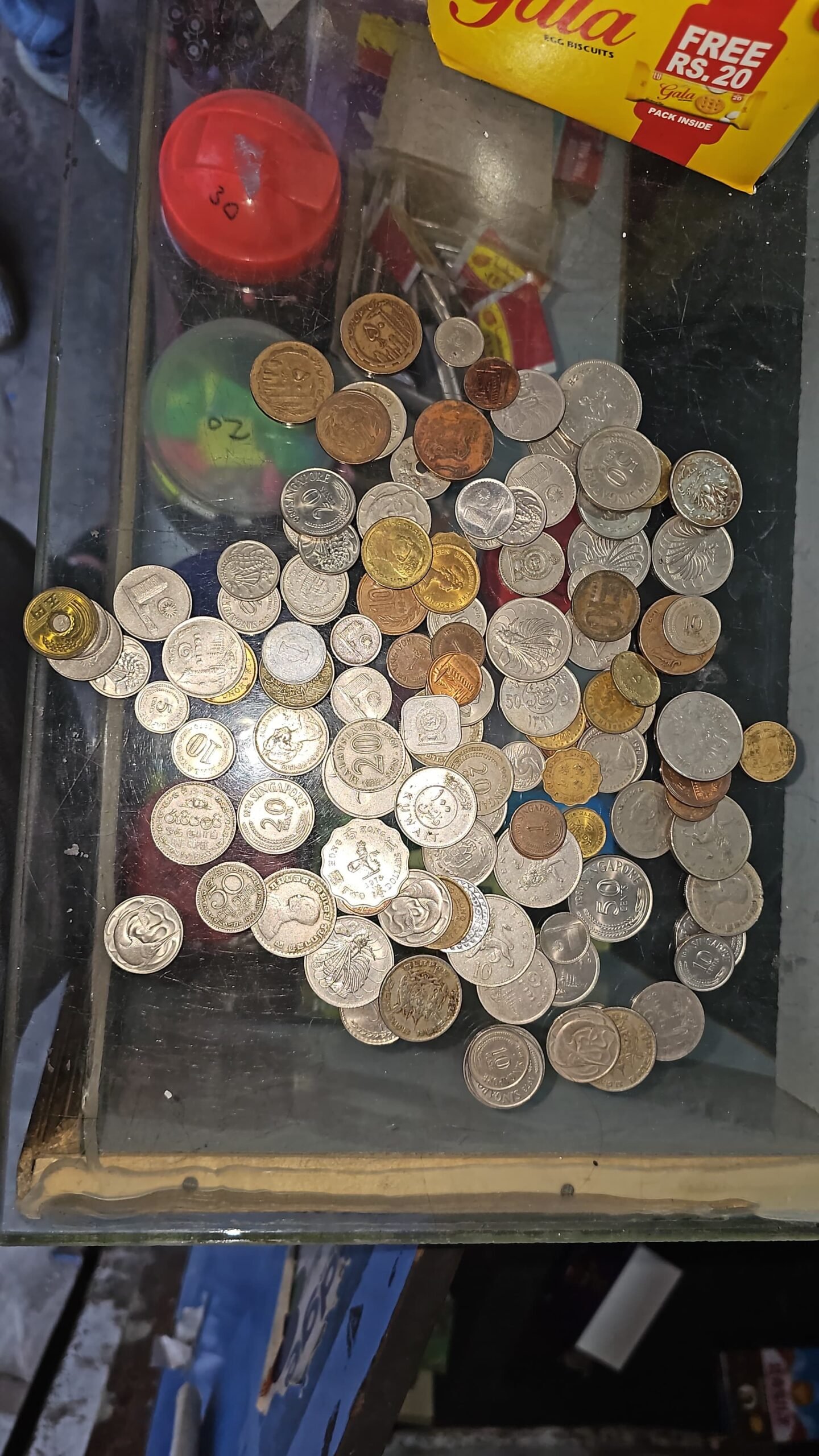 Old currency of antique coins to collect