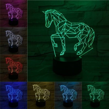 3D HORSE 3D ILLUSION LED Night LAMP