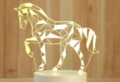 3D HORSE 3D ILLUSION LED Night LAMP