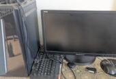 Gaming PC with 22 inch lenovo LED for sale