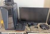 Gaming PC with 22 inch lenovo LED for sale