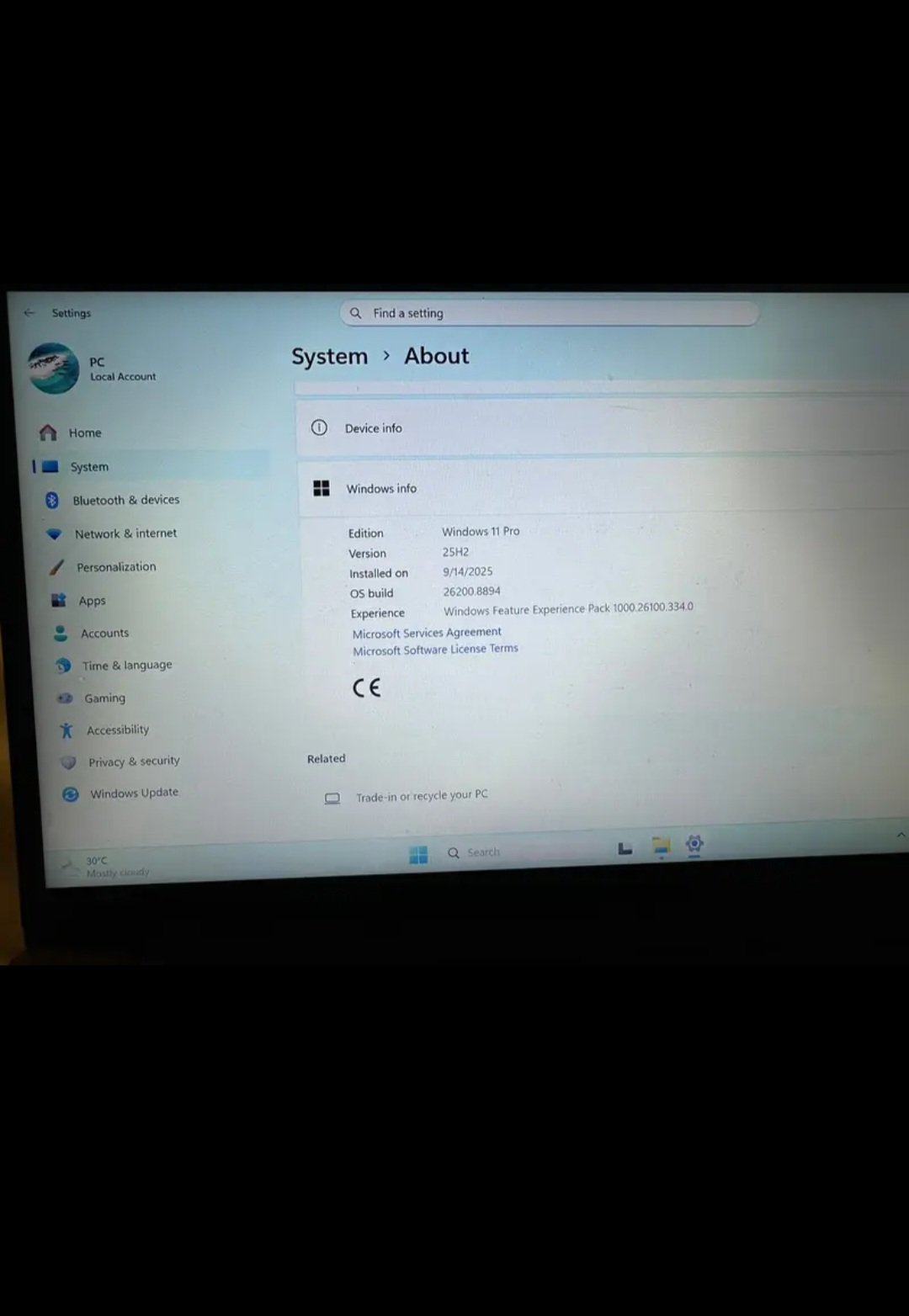 Laptop corei5 12th gen