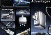 3 in 1 Fast Charging Cable with Push to Eject Magnetic Conne