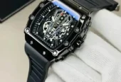 Richard Black Belt Skeleton Watch